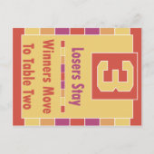 カラフルストライプBuncoテーブルカード#3 ポストカード (裏面)