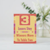 カラフルストライプBuncoテーブルカード#3 ポストカード (スタンド正面)