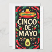 カラフルストライプFiestaカード 招待状 (裏面)