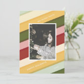 カラフルストライプHoliday One Photo シーズンカード (スタンド正面)