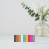 カラフルストライプMini Profile Card スキニー名刺 (スタンド正面)