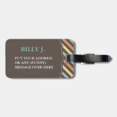 カラフルストライプPattern Lagueタグ ラゲッジタグ (裏面横)