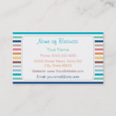 カラフルストライプQRコードデザイン 名刺 (正面)