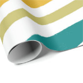 カラフルストライプWavesギフト ラッピングペーパー (ロールコーナー)