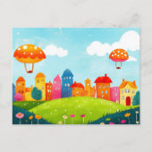 カラフルストーリーブックビレッジハガキ ポストカード (正面)