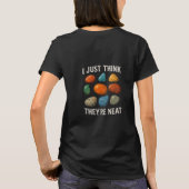 カラフルストーンのすっきりとしたデザイン Tシャツ (裏面)
