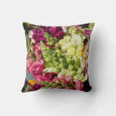 カラフルスナップドラゴンフローラフラワーズガーデン自然 クッション (裏面)