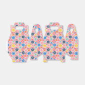 カラフルスノーフレークオンピンクホリデーパターン フェイバーボックス (折り畳みなし)