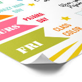 カラフルスピリットウィークの学校チラシのポスター ポスター (角)