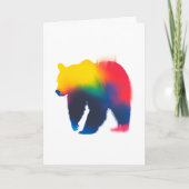 カラフルスプレイベアのシルエット カード (正面)