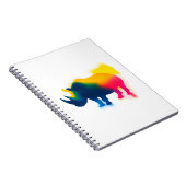 カラフルスプレー絵を描サイのシルエット ノートブック (右側)