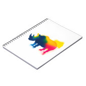 カラフルスプレー絵を描サイのシルエット ノートブック (左側)