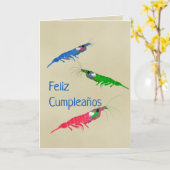 カラフルスペインのハッピーバースデー カード (黄色い花)