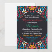 カラフルスペインの縁どキンセアニェラ 招待状 (正面/裏面)