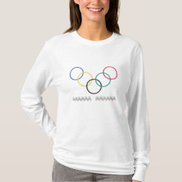 カラフルスポーツリングTシャツ - チームスピリットとモチベーション Tシャツ