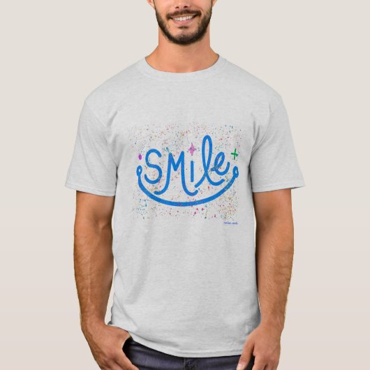 カラフルスマイルタイポグラフィTシャツ Tシャツ (正面)