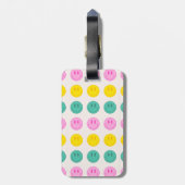 カラフルスマイル絵文字ラゲージタグ ラゲッジタグ (裏面縦)