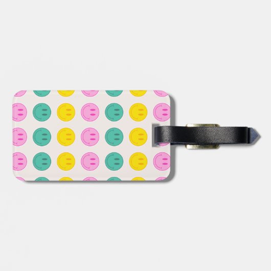 カラフルスマイル絵文字ラゲージタグ ラゲッジタグ (裏面横)