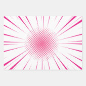 カラフルスーパーヒーロ漫画ポップ・アートのアート背景 ラッピングペーパーシート (正面3)