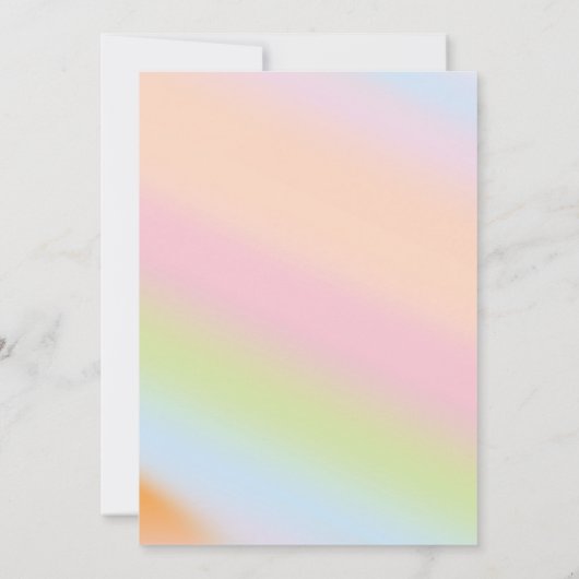 カラフルス絵を描パステル誕生日招待状 招待状 (裏面)