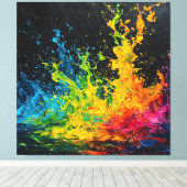 カラフルス絵を描プ キャンバスプリント (インサイチュ (ウッドフロア))