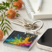 カラフルス絵を描プ キーホルダー (正面右)
