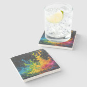 カラフルス絵を描プ ストーンコースター (横)