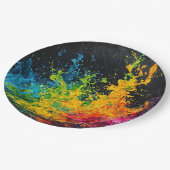 カラフルス絵を描プ ペーパープレート (アングル)