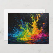 カラフルス絵を描プ ポストカード (正面/裏面)