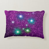 カラフルス輝くターズパープルフェイクグリッター アクセントクッション (裏面)