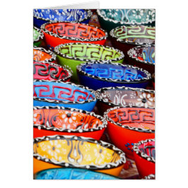 カラフルセラ絵を描クポット空白のグリーティングカード