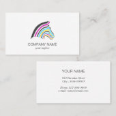 カラフルゼブラ美しモダンい 名刺 (正面/裏面)