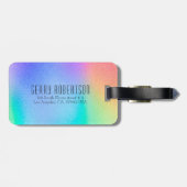 カラフルソフトカラーbland背景荷物タグ ラゲッジタグ (裏面横)