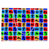 カラフルゾンビ模様 ラージペーパーバッグ (裏面)