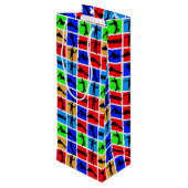 カラフルゾンビ模様 ワインギフトバッグ (裏面アングル)