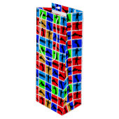 カラフルゾンビ模様 ワインギフトバッグ (正面アングル)