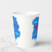 カラフルタイツインブルースカイ子供の誕生日紙カップ 紙コップ (左)