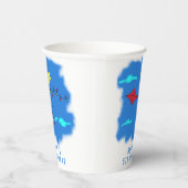 カラフルタイツインブルースカイ子供の誕生日紙カップ 紙コップ (右)