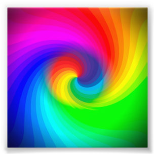 カラフルタイプラント柄スワールアート フォトプリント