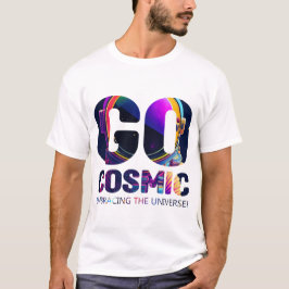 カラフルタイポグラフィで宇宙へ Men's Tシャツ