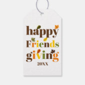 カラフルタイポグラフィと葉友好秋 ギフトタグ (裏面)