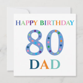 カラフルタイポグラフィハッピーバースデーパパ カード