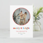 カラフルタイポグラフィメリーとBright Round Photo シーズンカード (スタンド正面)