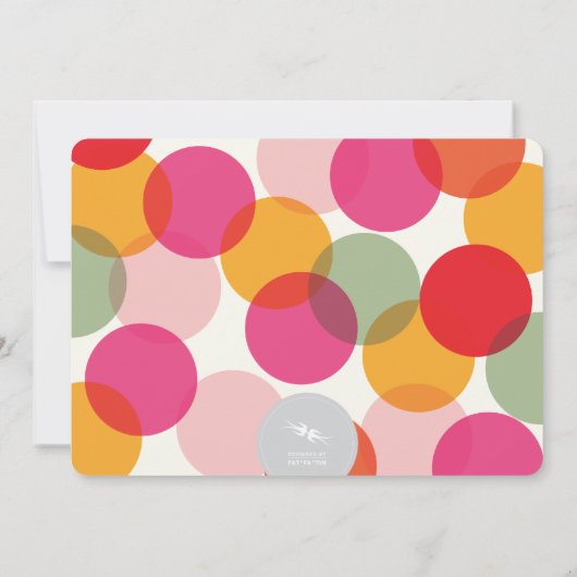 カラフルタイポグラフィモダンホリデーパーティー招待状 招待状 (裏面)