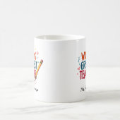 カラフルタイポグラフィ世界一の先生 コーヒーマグカップ (中央)