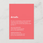 カラフルタイポグラフィ結婚詳細 エンクロージャーカード (正面)