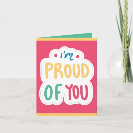 カラフルタイポグラフィ試験テスト合格 カード (正面)