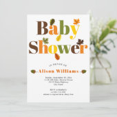 カラフルタイポグラフィ離れ秋 招待状 (スタンド正面)