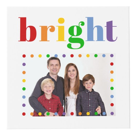 カラフルタイポグラフィ、ドットクリスマスの休日の写真 フォトキューブ (右)