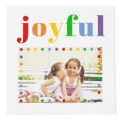 カラフルタイポグラフィ、ドットクリスマスの休日の写真 フォトキューブ (正面)